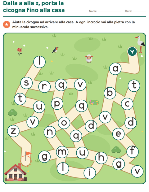 Anteprima della scheda di Percorsi e labirinti per Scuola dell'infanzia (5-7 anni)