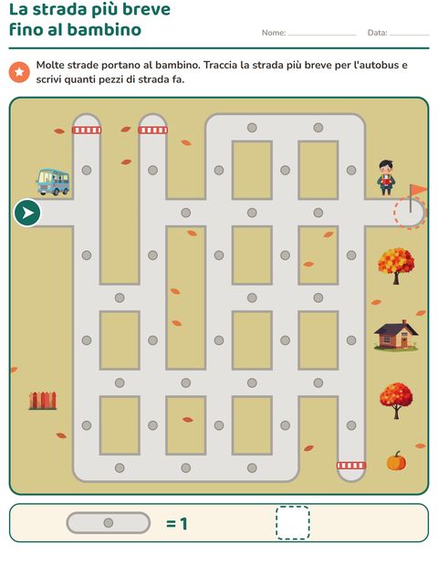 Anteprima della scheda di Percorsi e labirinti per Scuola primaria classe prima