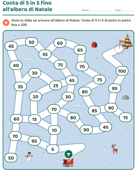 Anteprima della scheda di Percorsi e labirinti per Scuola primaria classe seconda