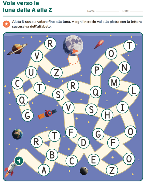 Anteprima della scheda di Percorsi e labirinti per Scuola dell'infanzia (5-7 anni)
