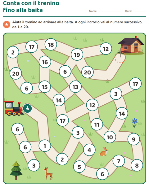 Anteprima della scheda di Percorsi e labirinti per Scuola dell'infanzia (5-7 anni)