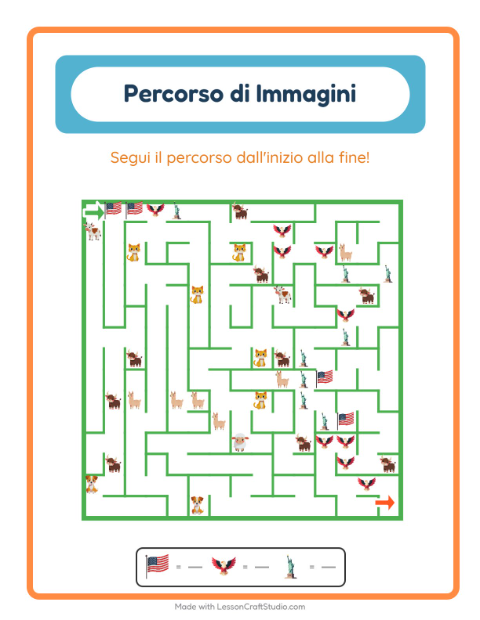 Anteprima della scheda di Percorso Illustrato con 4 luglio per Scuola dell'infanzia (5-7 anni)