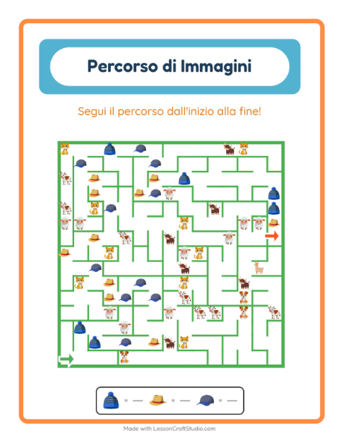 Anteprima della scheda di Percorso Illustrato con Abbigliamento per Scuola dell'infanzia (5-7 anni)