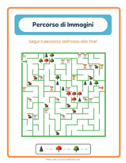Anteprima della scheda di Percorso Illustrato con Alberi per Scuola dell'infanzia (5-7 anni)