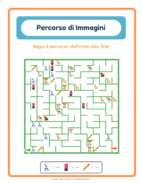 Anteprima della scheda di Percorso Illustrato con Aula per Scuola dell'infanzia (5-7 anni)