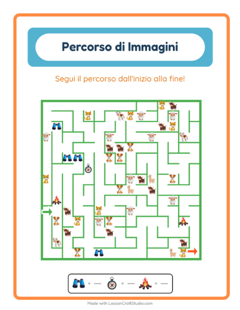 Anteprima della scheda di Percorso Illustrato con Campeggio per Scuola dell'infanzia (5-7 anni)
