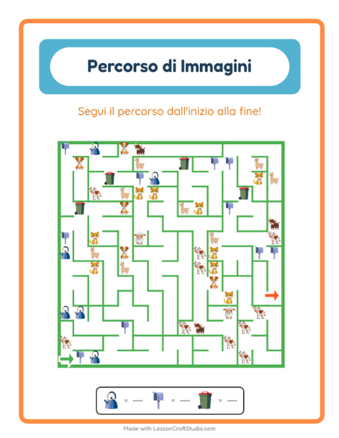 Anteprima della scheda di Percorso Illustrato con In giro per casa per Scuola dell'infanzia (5-7 anni)