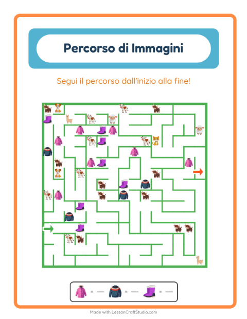Anteprima della scheda di Percorso Illustrato con Inverno per Scuola dell'infanzia (5-7 anni)