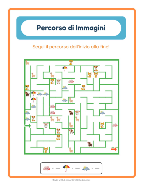 Anteprima della scheda di Percorso Illustrato con Meteo per Scuola dell'infanzia (5-7 anni)
