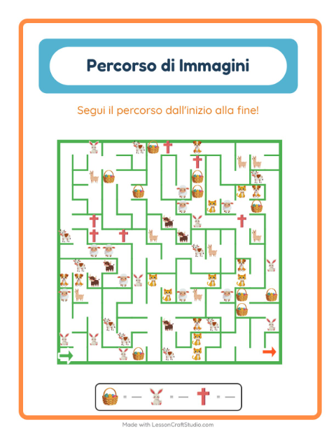 Anteprima della scheda di Percorso Illustrato con Pasqua per Scuola dell'infanzia (5-7 anni)