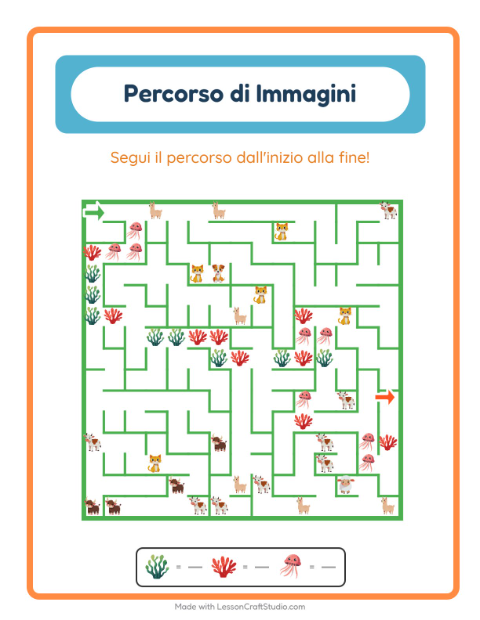 Anteprima della scheda di Percorso Illustrato con Vita oceanica per Scuola dell'infanzia (5-7 anni)