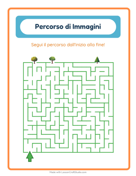 Anteprima della scheda di Percorso Illustrato con Alberi per Scuola dell'infanzia (5-7 anni)
