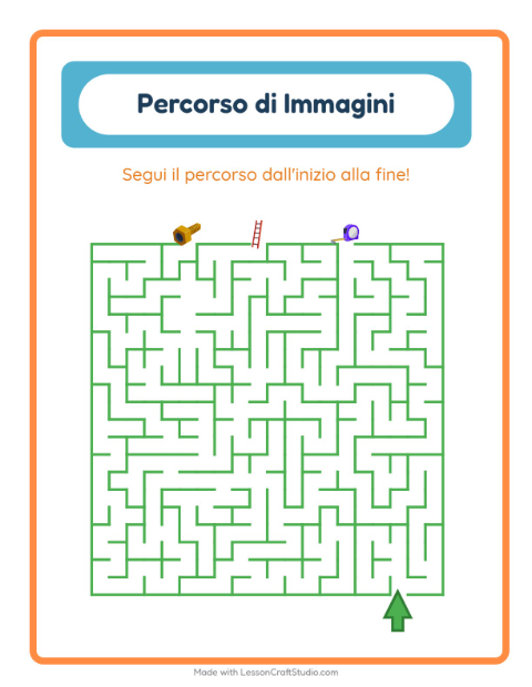 Anteprima della scheda di Percorso Illustrato con Attrezzi per Scuola dell'infanzia (5-7 anni)