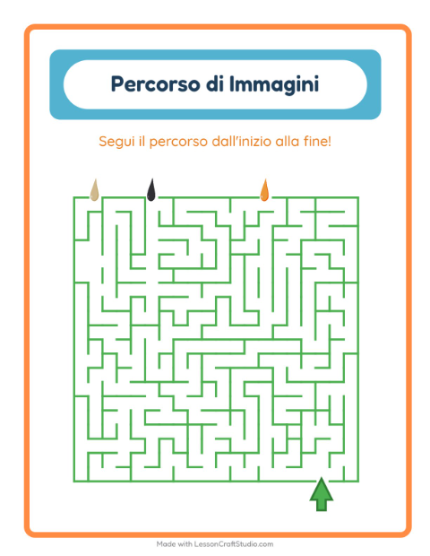 Anteprima della scheda di Percorso Illustrato con Colori per Scuola dell'infanzia (5-7 anni)