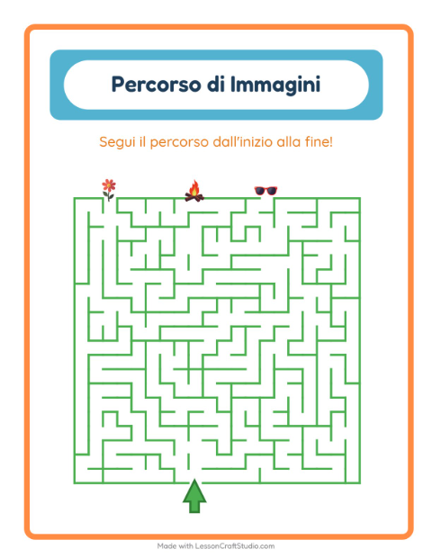 Anteprima della scheda di Percorso Illustrato con Estate per Scuola dell'infanzia (5-7 anni)