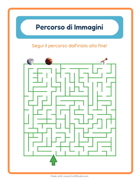 Anteprima della scheda di Percorso Illustrato con Spazio per Scuola dell'infanzia (5-7 anni)