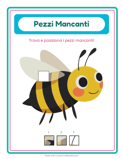 Anteprima della scheda di Pezzi Mancanti con Creature della foresta per Scuola dell'infanzia (5-7 anni)