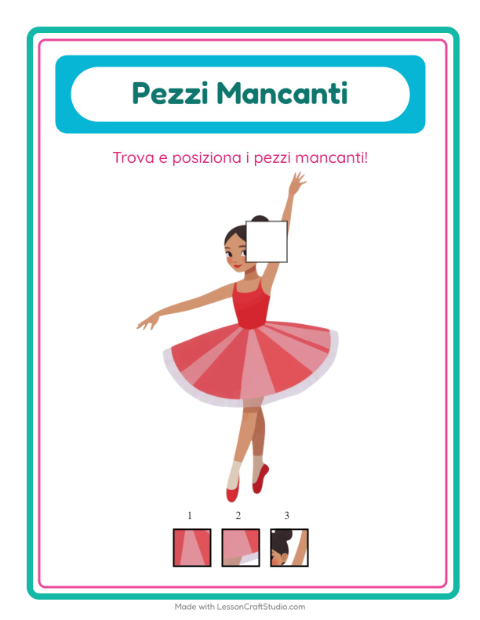 Anteprima della scheda di Pezzi Mancanti con Professioni per Scuola dell'infanzia (5-7 anni)