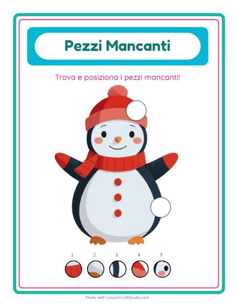 Anteprima della scheda di Pezzi Mancanti con Meteo per Scuola dell'infanzia (5-7 anni)