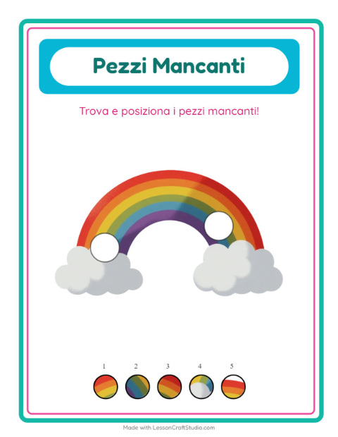 Anteprima della scheda di Pezzi Mancanti con Pasqua per Scuola dell'infanzia (5-7 anni)