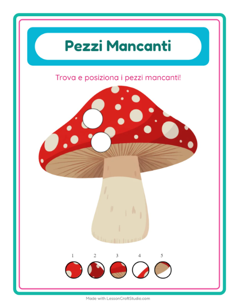Anteprima della scheda di Pezzi Mancanti con Verdure per Scuola dell'infanzia (5-7 anni)