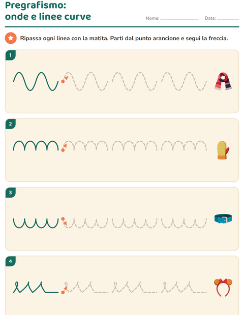 Anteprima della scheda di Pregrafismo con Accessori per Scuola dell'infanzia (5-7 anni)