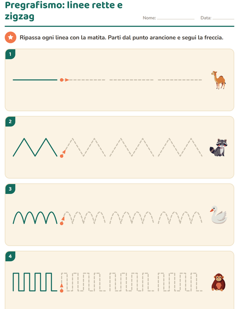 Pregrafismo: linee rette, zigzag e merli