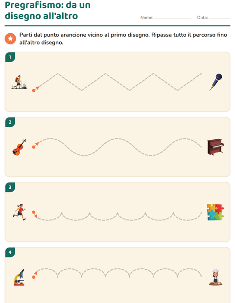 Anteprima della scheda di Pregrafismo con Attività per Scuola dell'infanzia (5-7 anni)