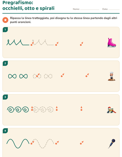 Anteprima della scheda di Pregrafismo con Attività per Scuola dell'infanzia (5-7 anni)