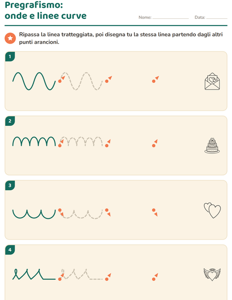 Anteprima della scheda di Pregrafismo con San Valentino BN per Scuola dell'infanzia (5-7 anni)