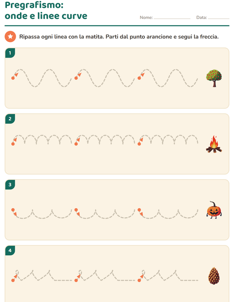 Anteprima della scheda di Pregrafismo con Varie per Scuola dell'infanzia (5-7 anni)
