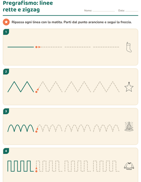 Anteprima della scheda di Pregrafismo con Natale B&N per Scuola dell'infanzia (5-7 anni)