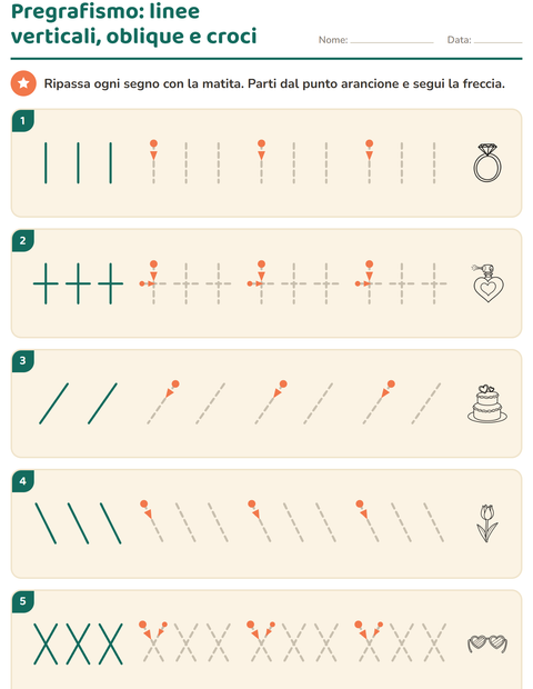 Anteprima della scheda di Pregrafismo con San Valentino BN 2 per Scuola dell'infanzia (5-7 anni)