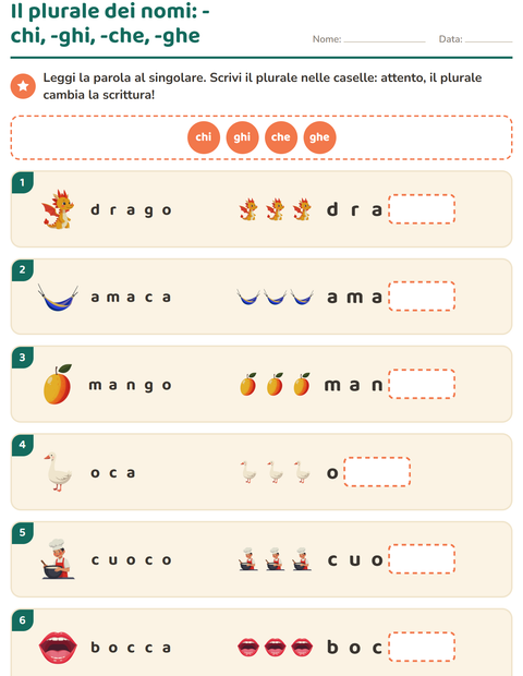 Anteprima della scheda di Regole di ortografia per Scuola primaria classe seconda