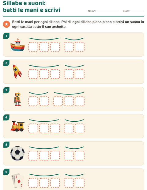 Anteprima della scheda di Scatole dei suoni con Giocattoli per Scuola primaria classe prima