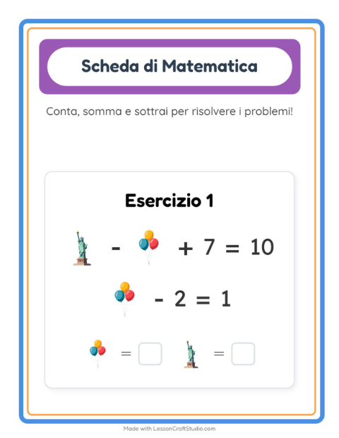 Anteprima della scheda di Scheda Di Matematica con 4 luglio per Scuola dell'infanzia (5-7 anni)