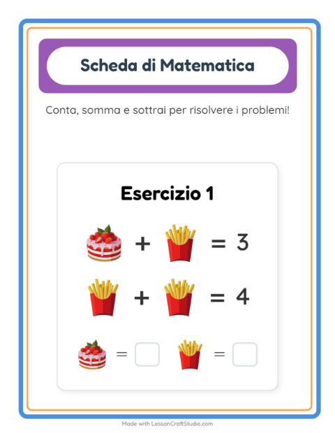 Anteprima della scheda di Scheda Di Matematica con 4 luglio per Scuola dell'infanzia (5-7 anni)