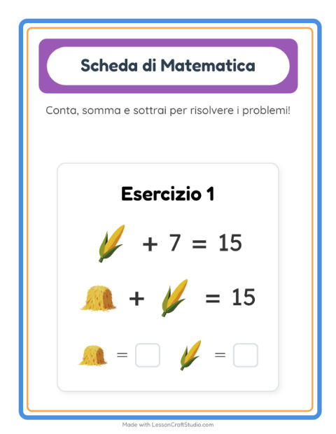 Calcoli illustrati – Giorno del Ringraziamento
