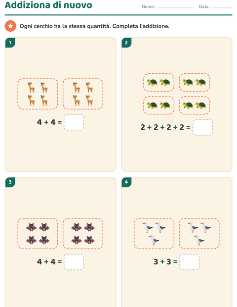 Schieramenti e prime tabelline: la moltiplicazione in classe seconda — 2