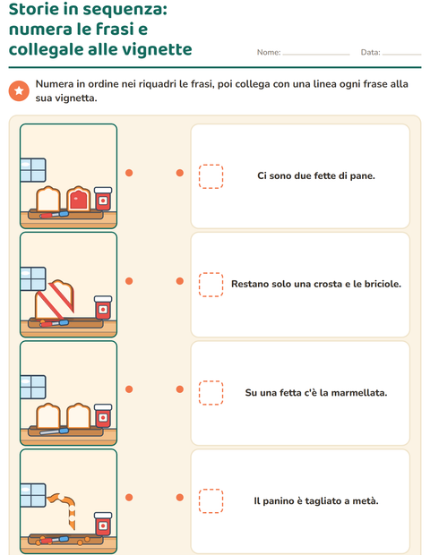 Anteprima della scheda di Storie in sequenza per Scuola primaria classe prima