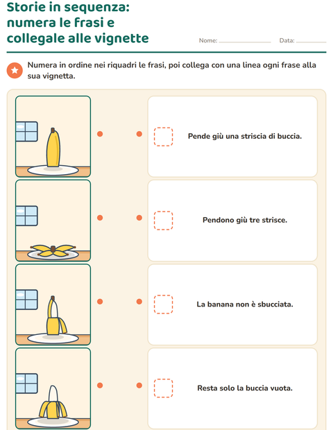 Anteprima della scheda di Storie in sequenza per Scuola primaria classe prima