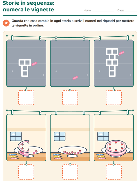 Anteprima della scheda di Storie in sequenza per Scuola dell'infanzia (5-7 anni)