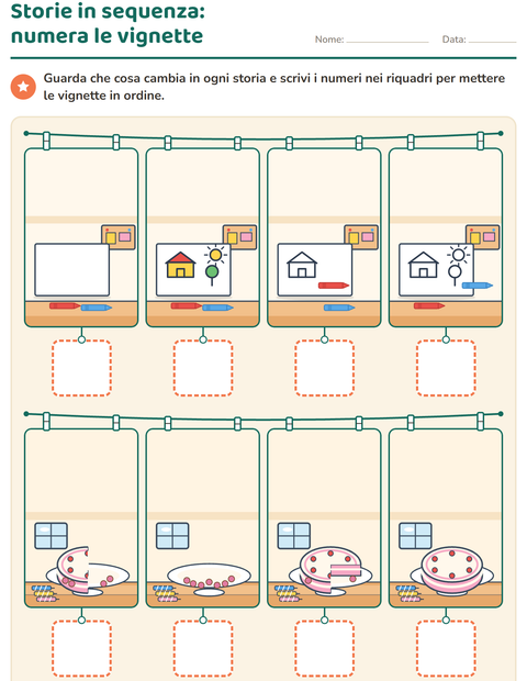 Anteprima della scheda di Storie in sequenza per Scuola dell'infanzia (5-7 anni)