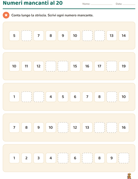 Anteprima della scheda di Tabella dei numeri con Giocattoli per Scuola dell'infanzia (5-7 anni)