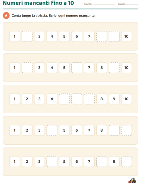 Anteprima della scheda di Tabella dei numeri con Veicoli per Scuola dell'infanzia (5-7 anni)