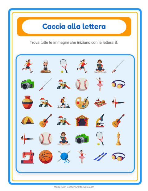 Anteprima della scheda di Trova E Conta con Attività per Scuola dell'infanzia (3-5 anni)