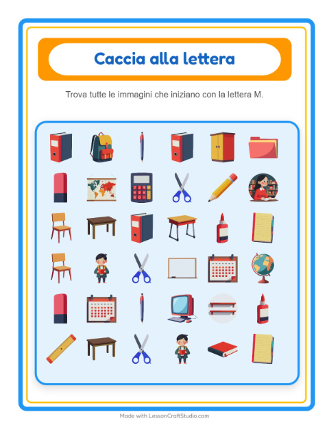 Anteprima della scheda di Trova E Conta con Aula per Scuola dell'infanzia (3-5 anni)