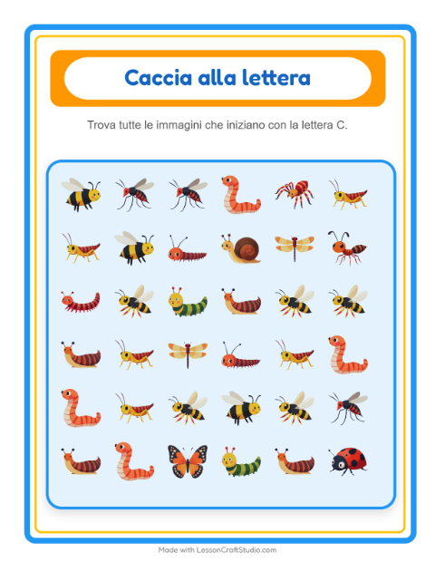 Anteprima della scheda di Trova E Conta con Insetti e scarafaggi per Scuola dell'infanzia (3-5 anni)