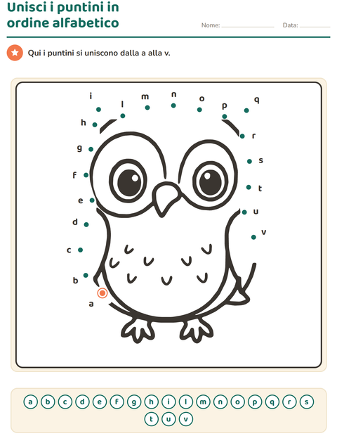 Anteprima della scheda di Unisci i puntini per Scuola dell'infanzia (5-7 anni)