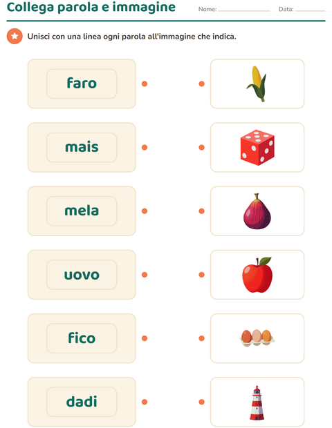 Anteprima della scheda di Vocabolario illustrato per Scuola dell'infanzia (5-7 anni)